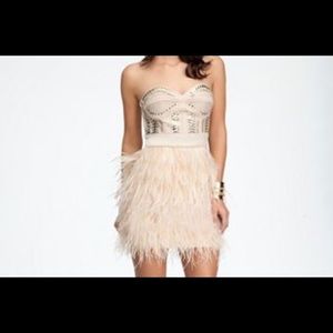 Bebe short feather dress